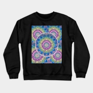 Tie Dye Graphic blues greens and yellow psychedelic art. Great gift for phish dead heads hippie dead and company Crewneck Sweatshirt